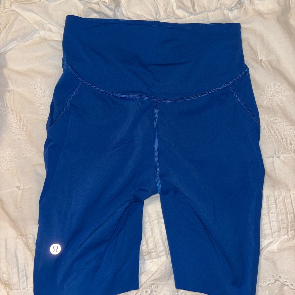 Lululemon Biker Shorts Vibrant Blue Bike Shorts